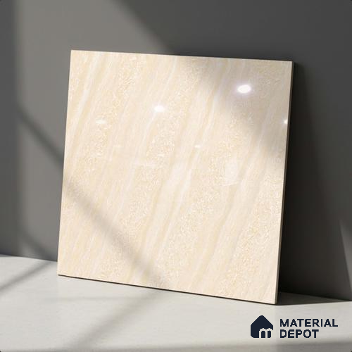 Stone Look Floor Tile TL 09388 B | Glossy Finish 2 ft x 2 ft Vitrified Tile - 8 mm | Suitable For Kitchen, Bathroom, Bedroom & Office