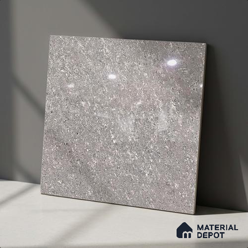 Stone Look Floor Tile TL 09389 | Glossy Finish 2 ft x 2 ft Vitrified Tile - 8 mm | Suitable For Kitchen, Bathroom, Bedroom & Office