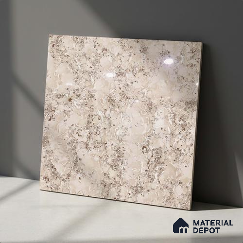 Marble Look Floor Tile TL 09390 D | Glossy Finish 2 ft x 2 ft Vitrified Tile - 8 mm | Suitable For Kitchen, Bathroom, Bedroom & Office