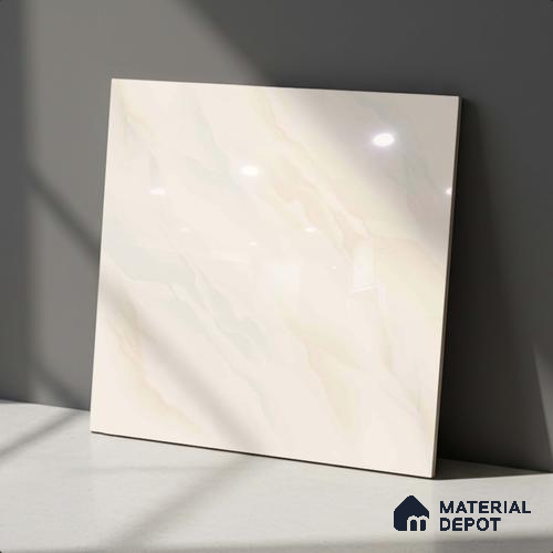 Stone Look Floor Tile TL 09395 | Glossy Finish 2 ft x 2 ft Vitrified Tile - 7 mm | Suitable For Kitchen, Bathroom, Bedroom & Office