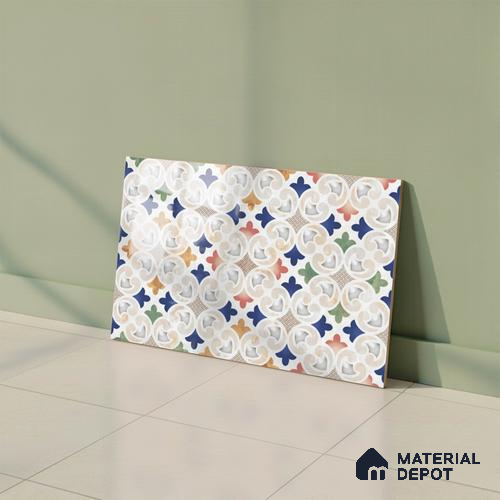 Highlighter Look Wall Tile TL 08840 B | Glossy Finish 18 x 12 inch Ceramic Tile - 7 mm | Suitable For Kitchen & Bathroom