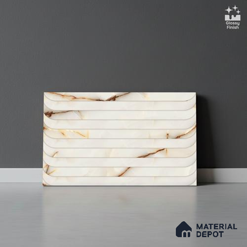 Highlighter Look Wall Tile TL 08849 | Glossy Finish 18 x 12 inch Ceramic Tile - 7 mm | Suitable For Kitchen & Bathroom