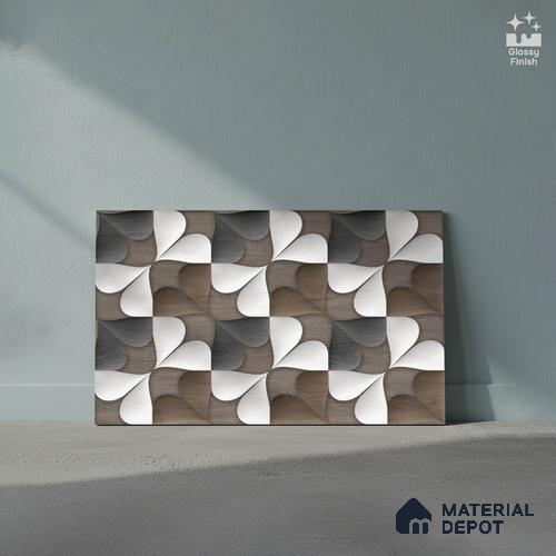 Highlighter Look Wall Tile TL 08842 B | Glossy Finish 18 x 12 inch Ceramic Tile - 7 mm | Suitable For Kitchen & Bathroom