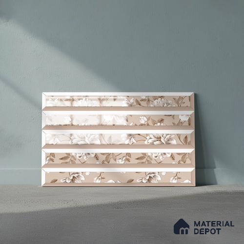 Faux Subway Look Wall Tile TL 08855 B | Glossy Finish 18 x 12 inch Ceramic Tile - 7 mm | Suitable For Kitchen & Bathroom