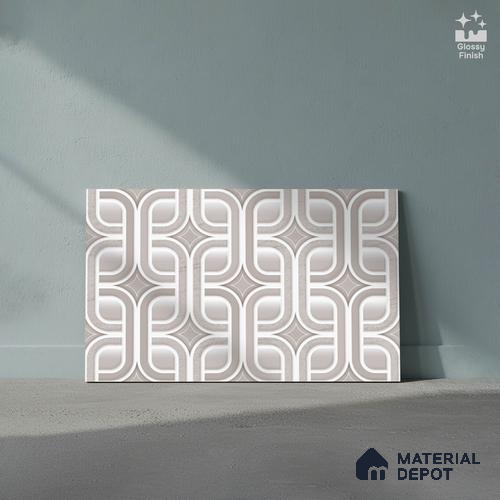 Highlighter Look Wall Tile TL 08845 B | Glossy Finish 18 x 12 inch Ceramic Tile - 7 mm | Suitable For Kitchen & Bathroom