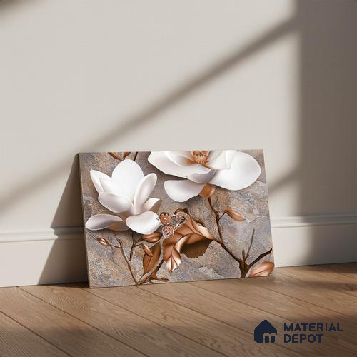 Floral Wall Tile TL 08859 C | Glossy Finish 18 x 12 inch Ceramic Tile - 7 mm | Suitable For Kitchen & Bathroom