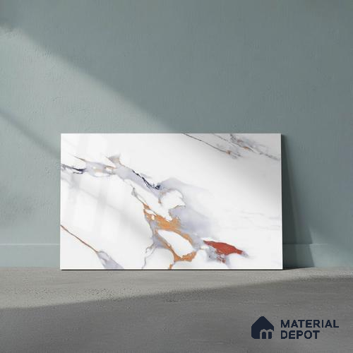 Marble Look Wall Tile TL 08850 B | Glossy Finish 18 x 12 inch Ceramic Tile - 7 mm | Suitable For Kitchen & Bathroom