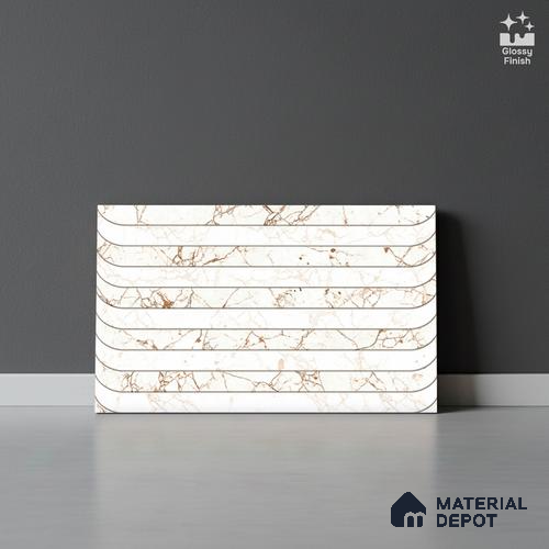 Highlighter Look Wall Tile TL 08844 B | Glossy Finish 18 x 12 inch Ceramic Tile - 7 mm | Suitable For Kitchen & Bathroom