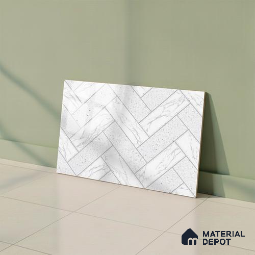 Faux Subway Look Wall Tile TL 08853 B | Glossy Finish 18 x 12 inch Ceramic Tile - 7 mm | Suitable For Kitchen & Bathroom