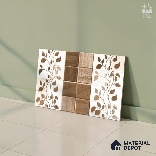 Highlighter Look Wall Tile TL 08852 B | Glossy Finish 18 x 12 inch Ceramic Tile - 7 mm | Suitable For Kitchen & Bathroom
