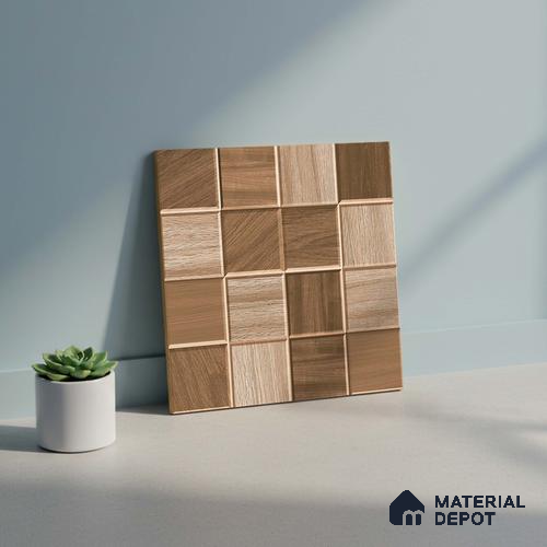 Wood Look Floor Tile TL 08852 D | Matte Finish 12 x 12 inch Ceramic Tile - 7 mm | Suitable For Kitchen, Bathroom, Bedroom & Office