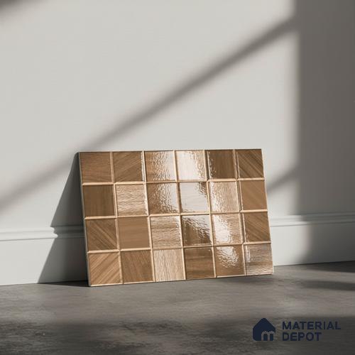 Wood Look Wall Tile TL 08852 | Glossy Finish 18 x 12 inch Ceramic Tile - 7 mm | Suitable For Kitchen & Bathroom