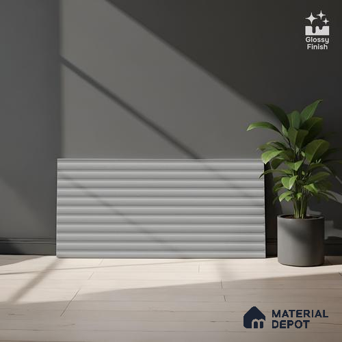 Punch Wall Tile TL 09784 D Zeta Grey 2 ft x 1 ft Glossy Finish Ceramic Wall Tile - 9 mm