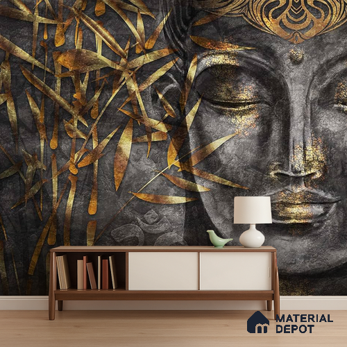 Whispers of the Eternal Cultural Elegance | WP 04101 Non Woven Matte Finish Indian Style Premium Customized size Wallpaper | 150 GSM WP01MTF Paper | (MOQ = 30 Sq. Ft.)