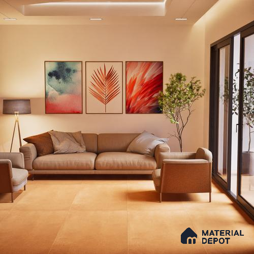 TL 05628 Gold Elemento 1200x600 mm Matte Finish Floor & Wall Tile - 9 mm