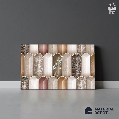 Budget Friendly Highlighter Wall Tile Value For Money TL 05788 B  18 x 12 inch - Ceramic Glossy Finish -7 mm  | Suitable for Kitchen & Bathroom