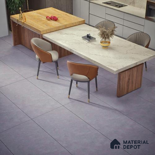 Cement Floor & Wall Tile TL 06402 B Nebula Grey 4 ft x 2 ft Matte Finish Vitrified Tile - 9 mm | Suitable for Living Room, Bedroom & Bathroom