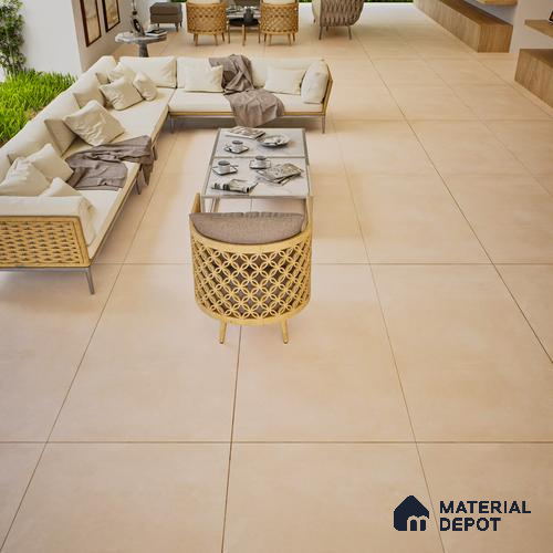 Stone Floor & Wall Tile TL 06402 C Nebula Ivory 4 ft x 2 ft Matte Finish Vitrified Tile - 9 mm | Suitable for Living Room, Bedroom & Bathroom