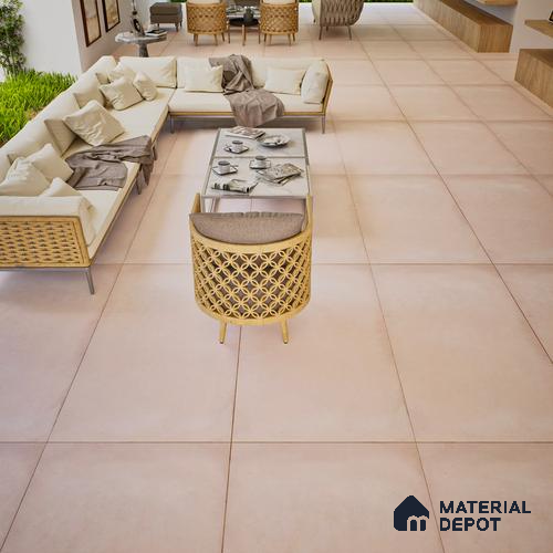 Stone Floor & Wall Tile TL 06402 E Nebula Pink 4 ft x 2 ft Matte Finish Vitrified Tile - 9 mm | Suitable for Living Room, Bedroom & Bathroom
