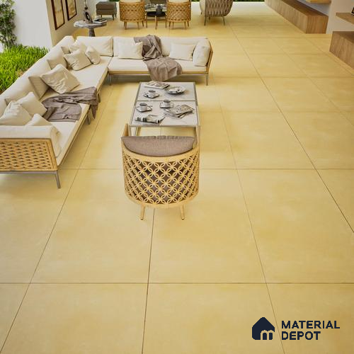 Stone Floor & Wall Tile TL 06402 I Nebula Yellow 4 ft x 2 ft Matte Finish Vitrified Tile - 9 mm | Suitable for Living Room, Bedroom & Bathroom