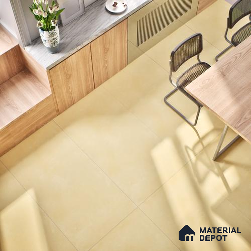 Stone Floor & Wall Tile TL 06402 I Nebula Yellow 4 ft x 2 ft Matte Finish Vitrified Tile - 9 mm | Suitable for Living Room, Bedroom & Bathroom