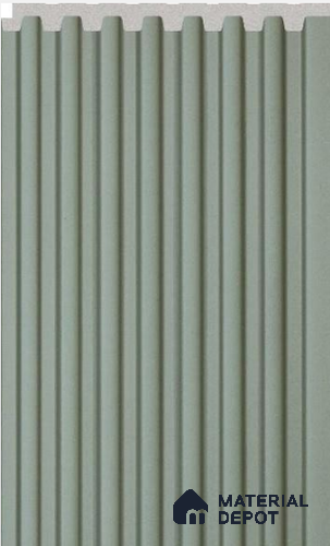 Sage Green Plain Colour Louver PN 02715 S 9.5 ft x 4.8 inch Charcoal Panel - 10 mm | Suitable for Feature Wall, TV Unit & Living Room | Width is Subjected to 5% Variation