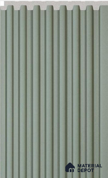 Sage Green Plain Colour Louver PN 02715 S 9.5 ft x 4.8 inch Charcoal Panel - 10 mm | Suitable for Feature Wall, TV Unit & Living Room | Width is Subjected to 5% Variation