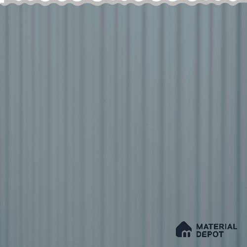 Grey Ribbed Plain Colour Louver PN 02733 H 9.5 ft x 12 inch Charcoal Panel - 7 mm | Suitable for Feature Wall, TV Unit & Living Room | Width is Subjected to 5% Variation