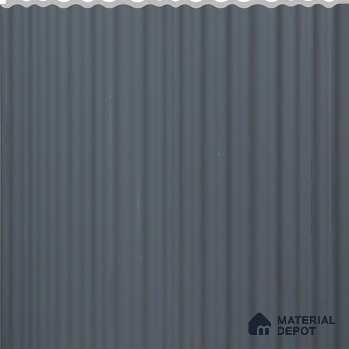Blue Ribbed Plain Colour Louver PN 02733 E 8 ft x 12 inch Charcoal Panel - 7 mm | Suitable for Feature Wall, TV Unit & Living Room | Width is Subjected to 5% Variation