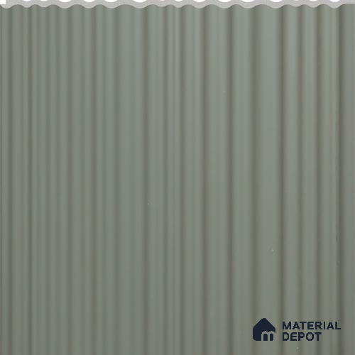 Olive Ribbed Plain Colour Louver PN 02733 C 8 ft x 12 inch Charcoal Panel - 7 mm | Suitable for Feature Wall, TV Unit & Living Room | Width is Subjected to 5% Variation