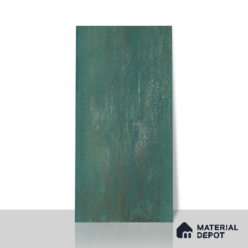 Metallic Floor & Wall Tile TL 06497 Ferro Mint 4 ft x 2 ft Vitrified Matte Finish - 9 mm | Suitable for Living Room, Bedroom, Kitchen & Bathroom
