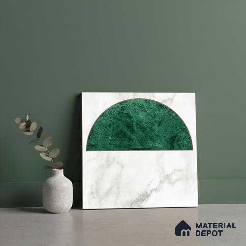 Wall & Floor Tile TL 10017 | CRV-107 | 1 ft x 1 ft  Finish Ceramic Tile - 10 mm | Suitable for Living Room, Bedroom, Bathroom & Kitchen | Please Expect a Slight Variation of Pattern
