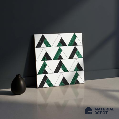Wall Tile TL 10018 | CRV-109 | 1 ft x 1 ft  Finish Ceramic Tile - 10 mm | Suitable for Living Room, Bedroom, Bathroom & Kitchen | Please Expect a Slight Variation of Pattern