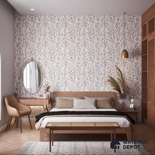 Floral Look Wall Tile TL 06517 C CR Multi Decor 04 4 ft x 2 ft Vitrified Matte Finish Tile - 9 mm | Suitable for Living Room, Bedroom, Bathroom, Dining