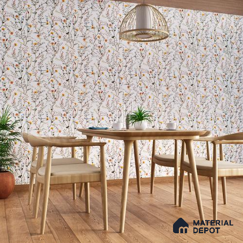 Floral Look Wall Tile TL 06517 C CR Multi Decor 04 4 ft x 2 ft Vitrified Matte Finish Tile - 9 mm | Suitable for Living Room, Bedroom, Bathroom, Dining