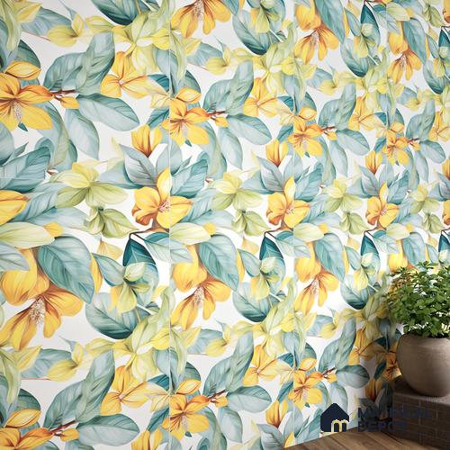 Tropical Look Wall Tile TL 06517 E CR Multi Decor 07 4 ft x 2 ft Vitrified Matte Finish Tile - 9 mm | Suitable for Living Room, Bedroom, Bathroom, Dining
