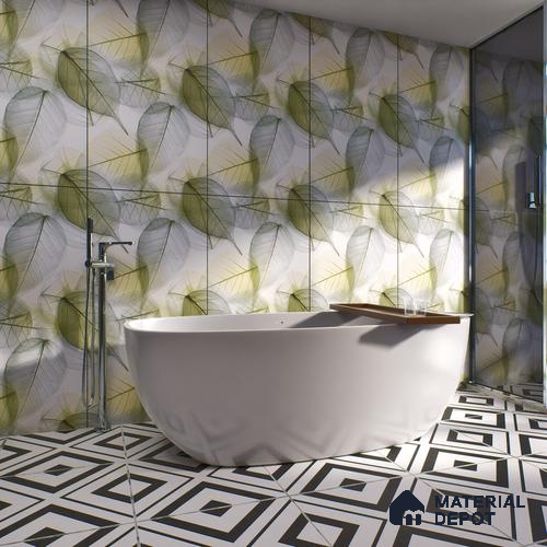 Tropical Look Wall Tile TL 06517 CR Multi Decor 01 4 ft x 2 ft Vitrified Matte Finish Tile - 9 mm | Suitable for Living Room, Bedroom, Bathroom, Dining