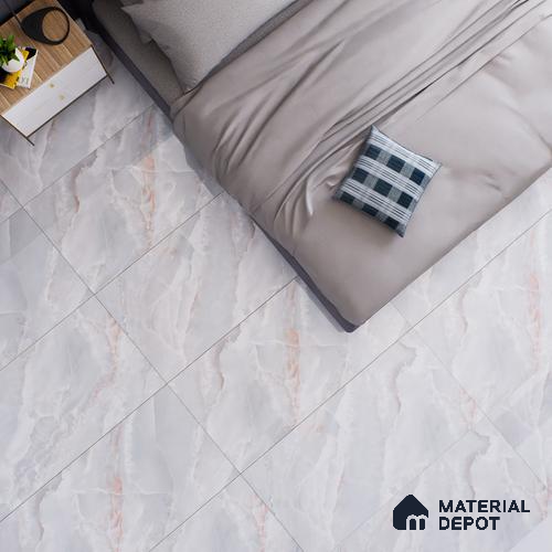 Marble Floor & Wall Tile TL 05569 Grey Carvista 4 ft x 2 ft Glossy Finish Vitrified Tile - 9 mm (Random 3)