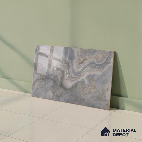 TL 01882 A Grey Dark 18 x 12 inch Glossy Finish Ceramic Wall Tile - 6 mm