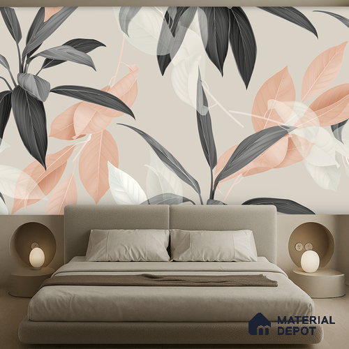 Autumn Whisperflow Dreamy Pastel Bouquet | WP 04139 B Non Woven Matte Finish Tropical Style Premium Customized size Wallpaper | 150 GSM WP01MTF Paper | (MOQ = 30 Sq. Ft.)