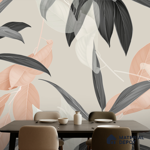 Autumn Whisperflow Dreamy Pastel Bouquet | WP 04139 B Non Woven Matte Finish Tropical Style Premium Customized size Wallpaper | 150 GSM WP01MTF Paper | (MOQ = 30 Sq. Ft.)
