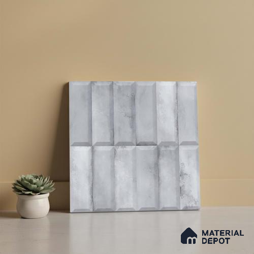 Faux Subway Wall Tile TL 06362 Polished Gris 1 ft x 1 ft Ceramic Matte Finish Tile - 9 mm | Suitable For Kitchen, Bathroom Walls and Backsplashes | Please Expect a Slight Variation of Pattern