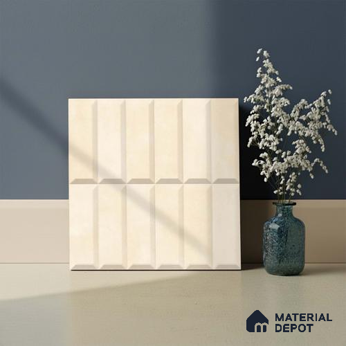 Faux Subway Wall Tile TL 06362 I Brown Hue 1 ft x 1 ft Ceramic Matte Finish Tile - 9 mm | Suitable For Kitchen, Bathroom Walls and Backsplashes | Please Expect a Slight Variation of Pattern