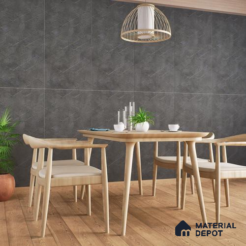 Highlighter Wall Tile TL 06643 C Castella Graphite Hexa 4 ft x 2 ft Vitrified Matte Finish - 9 mm | (Random 7) | Suitable for Living Room, Bedroom, Bathroom, Kitchen, Office, Elevation & Dining