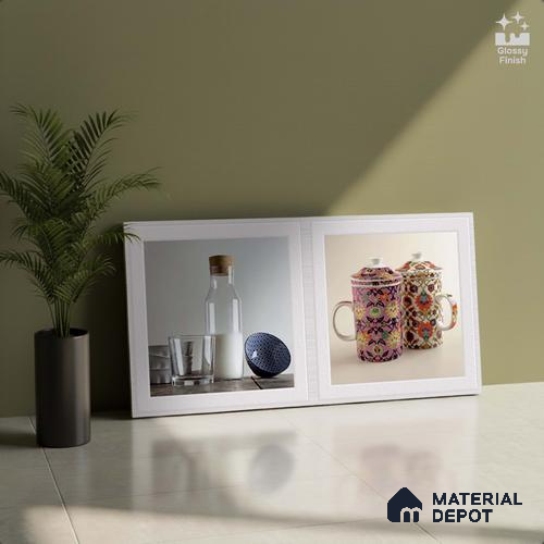 Highlighter Wall Tile TL 06474 C Affil Silver KC 2 ft x 1 ft Ceramic Glossy Finish - 8 mm | Suitable for Living Room, Kitchen & Bathroom