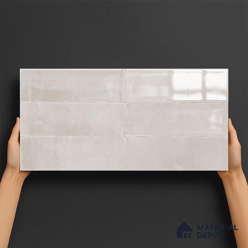 Highlighter Wall Tile TL 06550 B Rostock Blanco 2 ft x 1 ft Ceramic Glue Matte Finish - 8 mm | Suitable for Kitchen & Bathroom