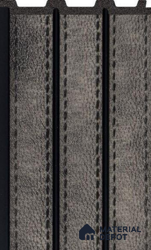 Slate Grey Leather Louver PN 02712 E 8 ft x 4.7 inch Charcoal Panel - 12 mm | Suitable for Feature Wall, TV Unit & Living Room | Width is Subjected to 5% Variation
