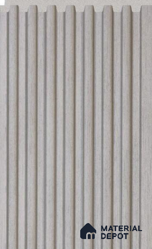 Light Gray Plain Colour Louver PN 02715 L 9.5 ft x 4.8 inch Charcoal Panel - 10 mm | Suitable for Feature Wall, TV Unit & Living Room | Width is Subjected to 5% Variation