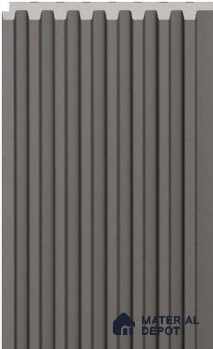 Charcoal Gray Plain Colour Louver PN 02715 E 8 ft x 4.8 inch Charcoal Panel - 10 mm | Suitable for Feature Wall, TV Unit & Living Room | Width is Subjected to 5% Variation