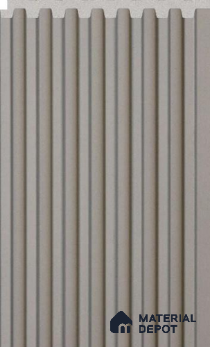 Warm Grey Plain Colour Louver PN 02715 T 9.5 ft x 4.8 inch Charcoal Panel - 10 mm | Suitable for Feature Wall, TV Unit & Living Room | Width is Subjected to 5% Variation